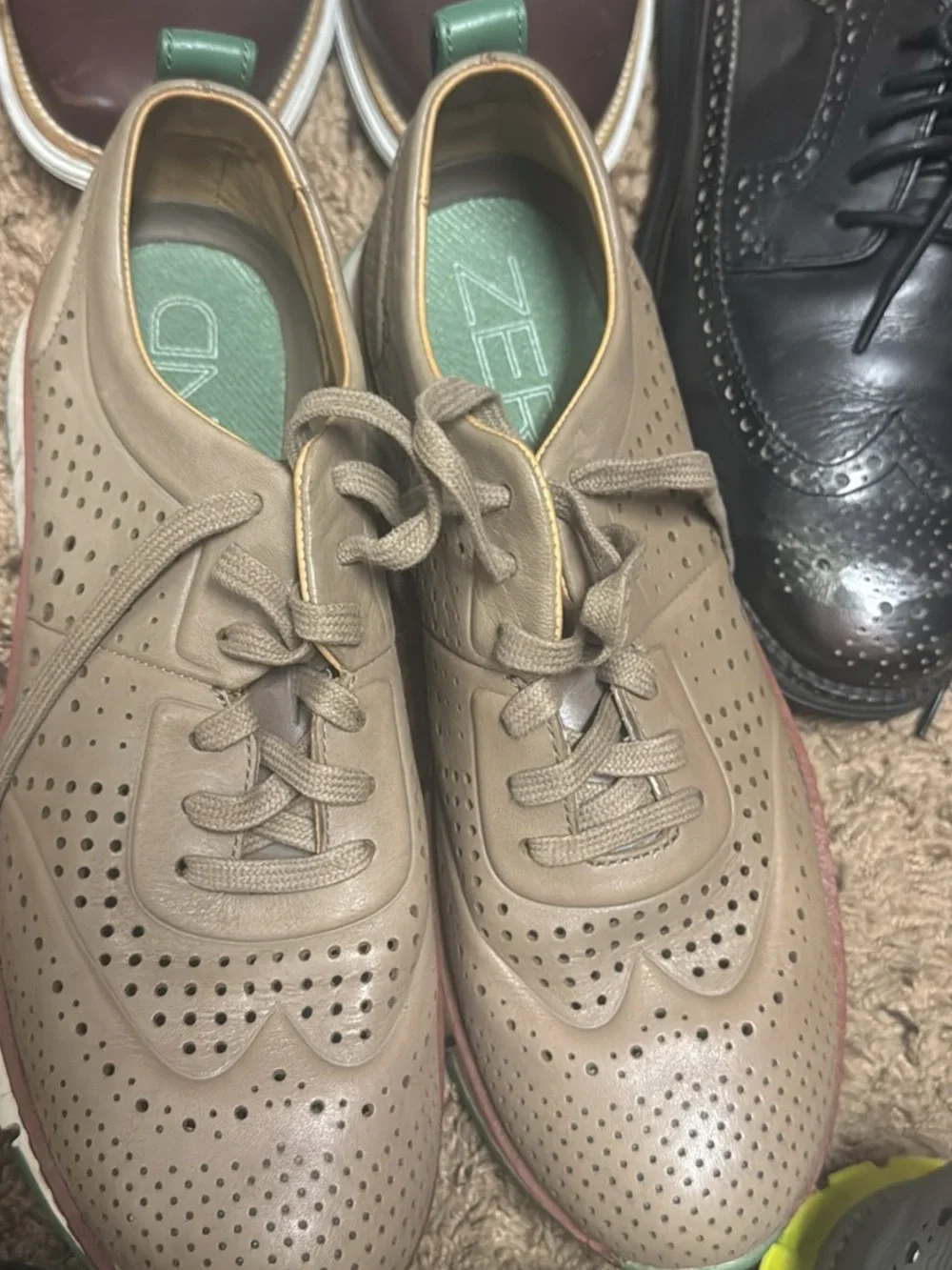 Cole Haan different styles and colors. Wingtip Derby Oxfords